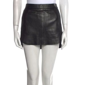 Michell Mason Black Leather Skirt